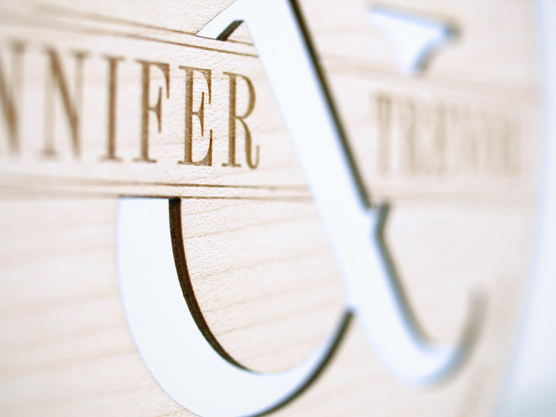 Ampersand Typography Wood Luxury Wedding Invitations
