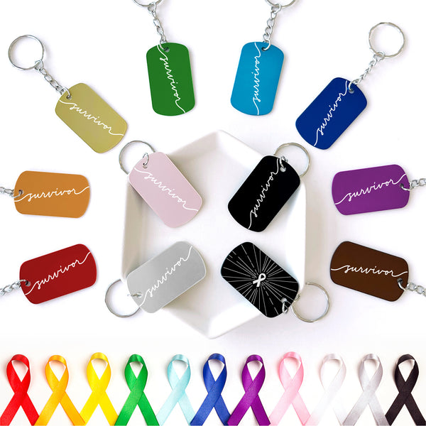 Survivor Keychains Cancer Support Gift