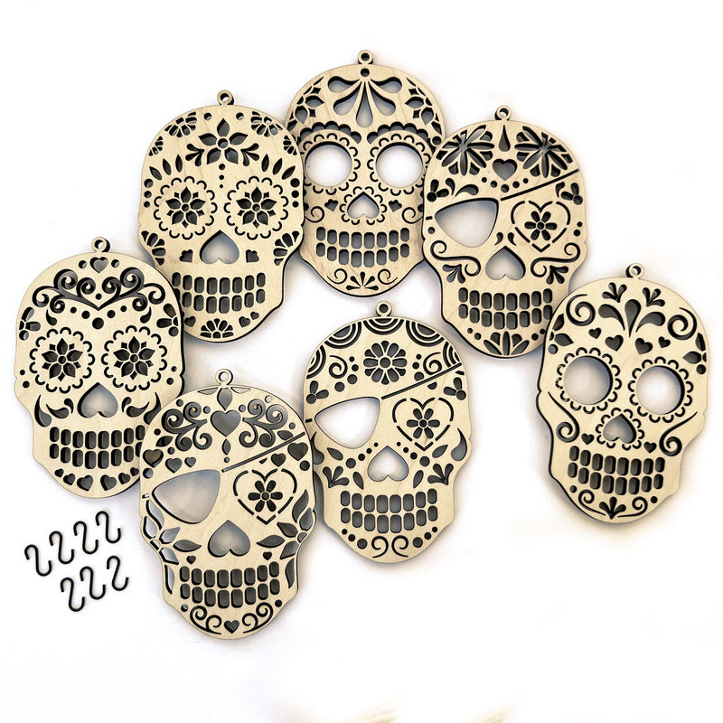 Candy Skull Laser Cut Charms