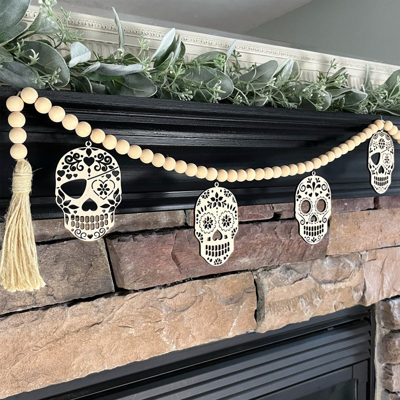 Candy Skull Garland for Mantel 