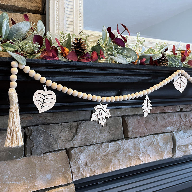 Fall Leaves Garland for Mantel 