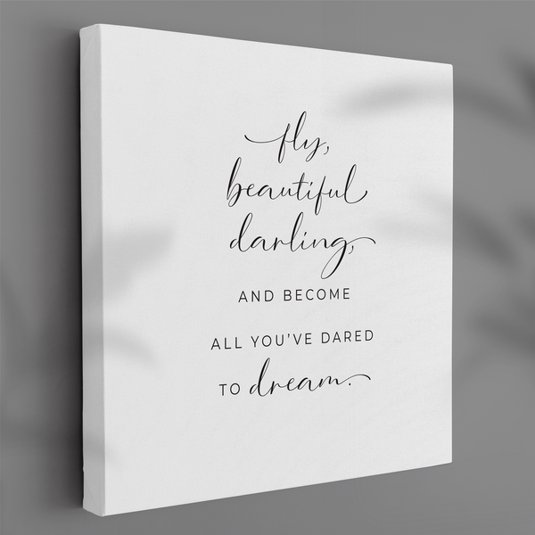 Fly Beautiful Darling Canvas Print for Female Entrepreneur