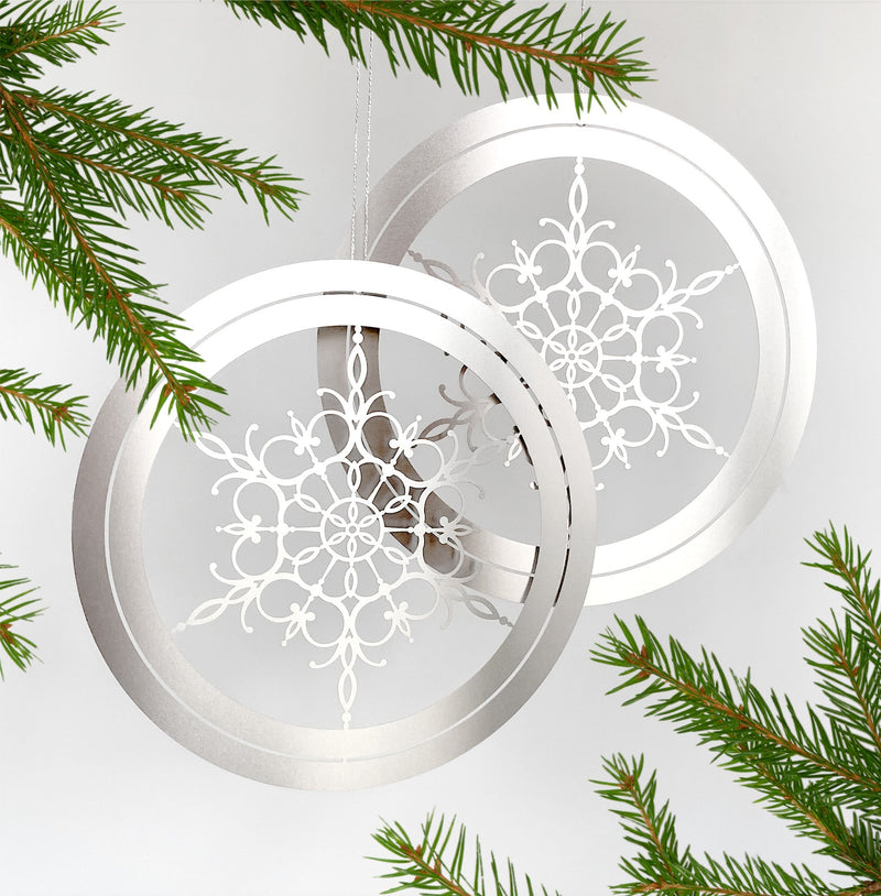 CLEARANCE Snowflake Ornament 4 Pack
