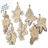 Christmas Flower Laser Cut Charms