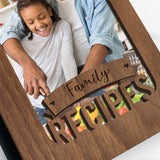 Banner Design Hardwood Photo Recipe Book - Personalizable