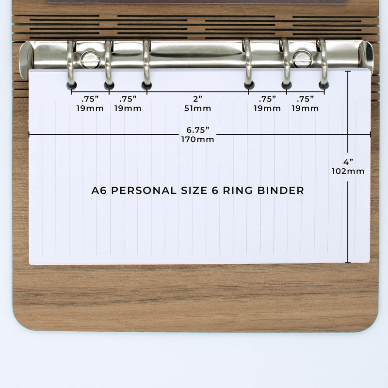 A6 Lined Paper Refill Pack Measurements
