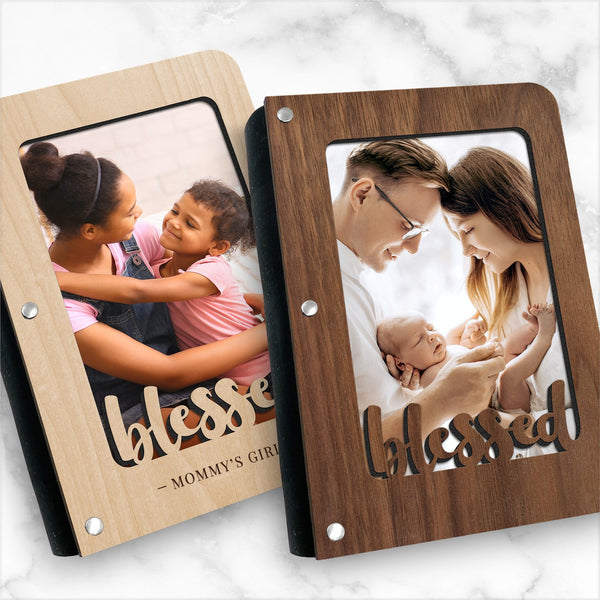 "Blessed" Hardwood Photo Journal - Personalizable - WS