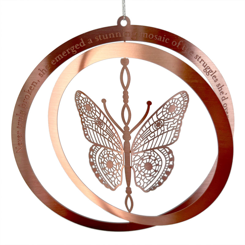 Butterfly Rose Gold Ornament Gift for Women