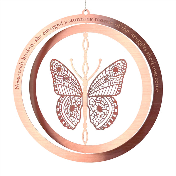 Butterfly Rose Gold Ornament for Women