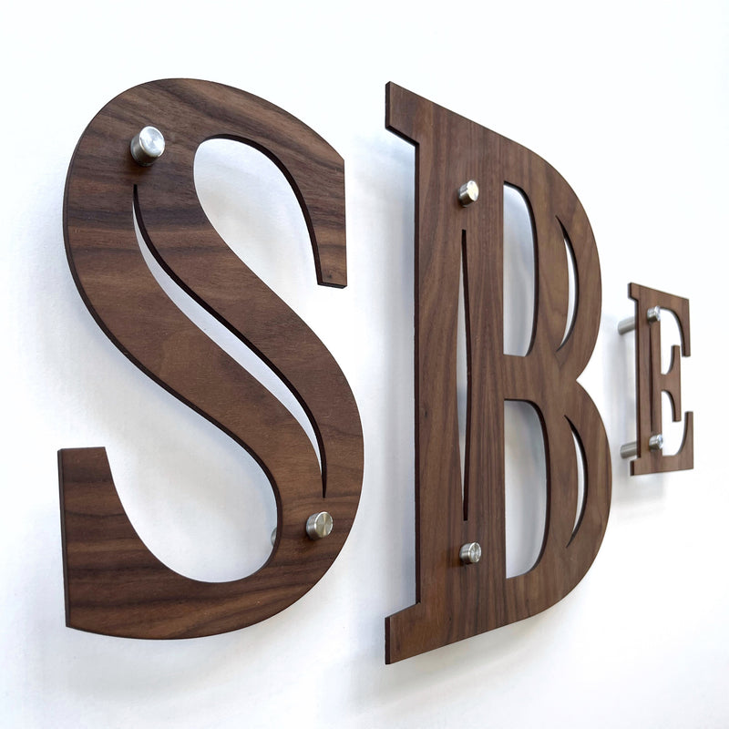 Wood Wall Letters with Spacers