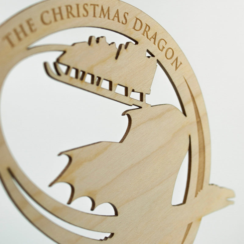 The Christmas Dragon Movie Swag Wood Ornament