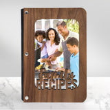 "Family Recipes" Hardwood Photo Recipe Book - Personalizable