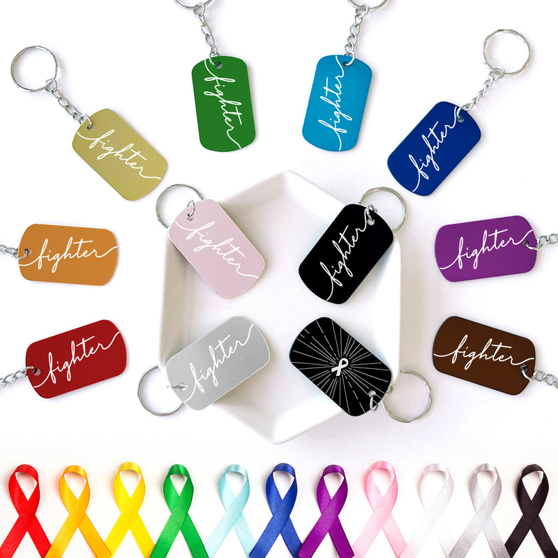 Fighter Cancer Support Keychains