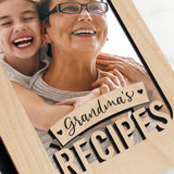 Grandma's Recipe Book with Maple Wood Cover