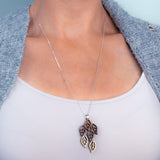 Leaf Wood Necklace with 24" Chain