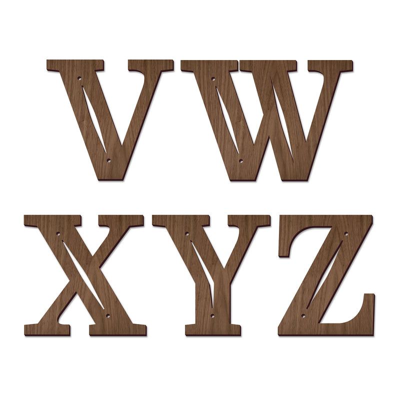 Walnut Wood Wall Letters