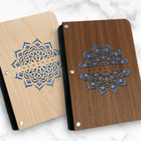 Mandala Hardwood Journal - Personalizable
