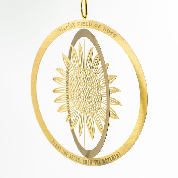 Maria's Field of Hope Childhood Cancer Sunflower Ornament