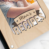 Mom's Recipe Book with Maple Wood Cover