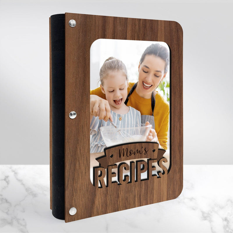 Personalized Wooden Blank Recipe Book Cookbook Binder Mom Birthday