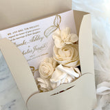 Sola Flower 3 Dimensional Wedding Invitation in Box