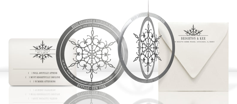 Real Metal Invitations that Turn into Ornaments