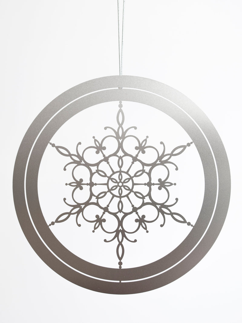 Snowflake Metal Christmas Ornament