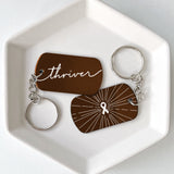 Brown Ribbon Thriver Cancer Support Keychains