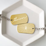 Yellow Ribbon Thriver Cancer Support Keychains