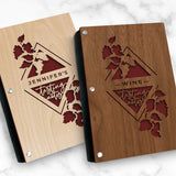 Customized Wine Tasting Journal with Wood Cover