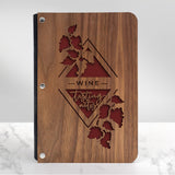 Grapevines Hardwood Wine Journal - Personalizable - WS