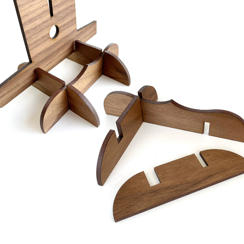 Wood Table Numbers with Stands - Contemporary Design