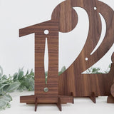 Wood Table Numbers with Stands - Contemporary Design